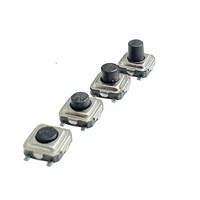 Interruttore Tattile Elettronico 3x3mm in Ottone/Acciaio Inox, Pulsante a 4 Pin SMD 3*3*1.5mm con Testa in Plastica Personalizzabile