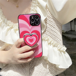 Ốp Điện Thoại Thông Minh Họa Tiết Da Báo Đầy Màu Sắc Phong Cách Dành Cho <span class=keywords><strong>Iphone</strong></span> 13 Pro Max, Ốp Điện Thoại Dễ Thương Có Giá Đỡ Trái Tim Tình Yêu - Product Image 6