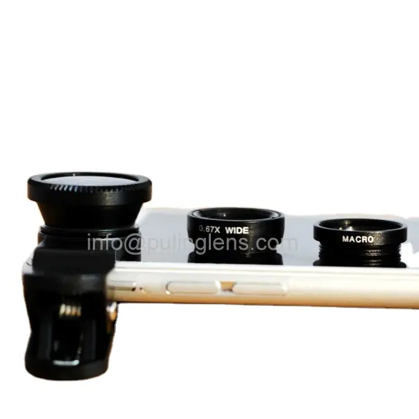 Wholesale universal clip fisheye mobile phone camera lens macrolens and wide angle lens