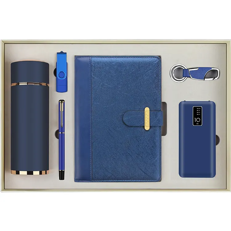 Hadiah suvenir perusahaan hadiah Natal Logo kustom kantor mewah barang promosi Set pena Notebook bisnis Set hadiah untuk pria