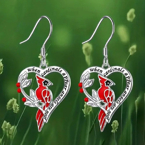 Set di Gioielli a Forma di Pappagallo per Donne, Design con Cuore Dipinto, Stile Animale Carino, Gioielli Creativi e alla Moda, Regalo Originale - Product Image 3