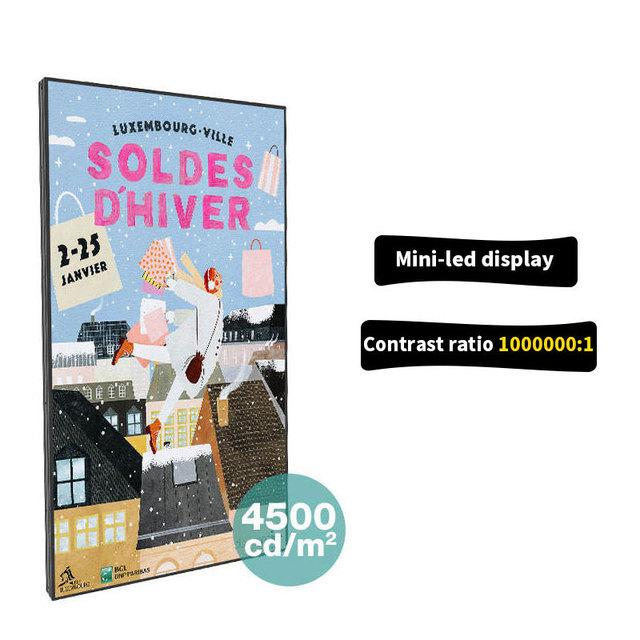 32 Inch Custom 1152 Zone Mini LED Dynamic Backlight Lcd Digital Signage 40% Energy Saving Local Dimming Advertising Display