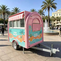 Camion de restauration rapide de rue, chariot mobile pour barbecue et café, camion de tacos, cuisine entièrement équipée, remorque alimentaire extérieure personnalisée