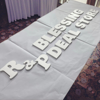 Lettres 3D personnalisées en acrylique blanc Lettres en PVC pour Bars d'affaires Mariages Magasins Bureaux Enseigne de fête sans luminance pour usage domestique