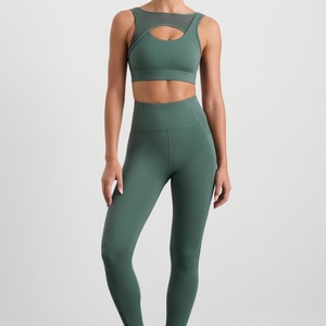 2025 Custom Private Label Active Workout Gym Fitness Yoga <b>Leggings</b> and Bara Set Elastic Waist Closure Printed <b>Pattern</b> - Product Image 6