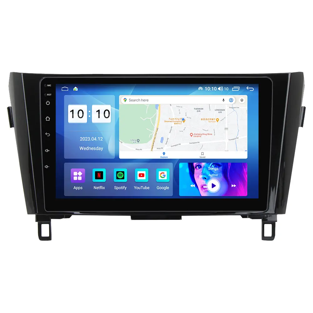 MEKEDE MS 4G SIM Android 12 4 + 64GB Carro dvd player 360 câmera para Nissan X-Trail 2013-2017 IPS DSP RDS Rádio BT