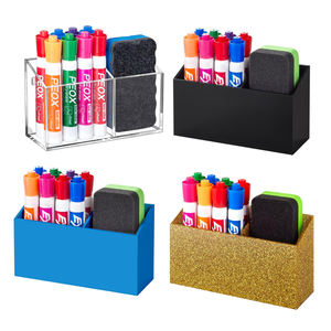 Support magnétique en acrylique coloré sur mesure pour marqueurs, porte-stylos divisé pour réfrigérateur, organisateur <span class=keywords><strong>suspendu</strong></span> pour <span class=keywords><strong>casier</strong></span> avec 2 fentes - Product Image 1