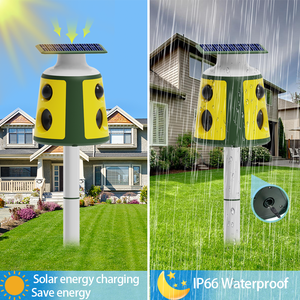 <span class=keywords><strong>Répulsif</strong></span> Solaire Ultrasonique 360 Degrés SAIJZEK en Gros pour Animaux : Oiseaux, Chiens, Chats, Singes, Cerfs, Souris - Product Image 3