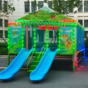Trampolín Musical para Niños con Toboganes Dobles, Luces LED, Casa <span class=keywords><strong>de</strong></span> Brinco para Interiores y Exteriores, para Fiestas <span class=keywords><strong>de</strong></span> Cumpleaños Infantiles - Product Image 4