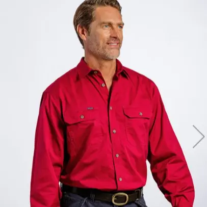Camisa de algodón puro con logo personalizado para hombre, camisa de trabajo de alta calidad con botones completos, de talla grande
