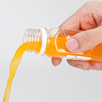 Bouteilles de jus réutilisables 8oz 12oz 16oz en plastique PET jetables transparentes bouchon de boisson lisse de qualité alimentaire style français