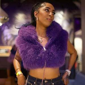 Veste à capuche zippée en gros, vêtements d'extérieur pour femmes et filles, <span class=keywords><strong>doudoune</strong></span>, manteau d'hiver avec cordon de serrage, veste matelassée pour femmes - Product Image 4