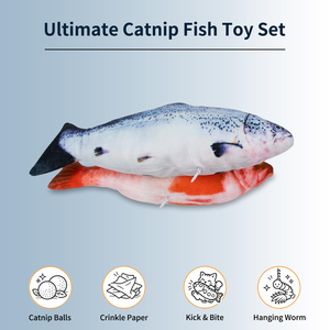 Realistic <b>Plush</b> Pet Simulation Electric Fish Funny Interactive Smart Automatic Fish <b>Cat</b> Toy - Product Image 5