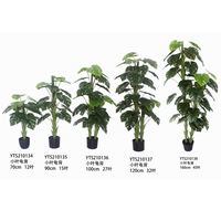 Plante artificielle Monstera Deliciosa en pot, en plastique, motif réaliste en forme de carapace de tortue, grande décoration d'intérieur/extérieur