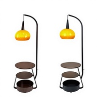 Lampadaire moderne français vintage coucher de soleil avec télécommande E27 base et bureau pour chambre salon ou canapé
