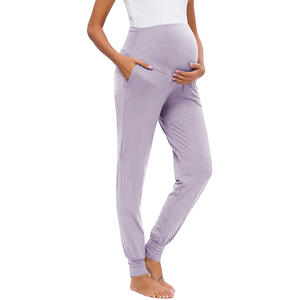Pantalones de chándal de bolsillo inclinado sólido de maternidad de alta calidad, Pantalones de mujer, <span class=keywords><strong>ropa</strong></span> de maternidad, Joggers - Product Image 2