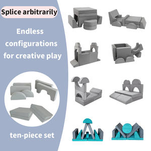 थोक tengxiang 10 टुकड़े फर्नीचर फोल्डेबल बच्चों के प्ले सोफे मॉड्यूलर बिल्डिंग ब्लॉक स्पंज पैचवर्क कुशन सोफा - Product Image 4