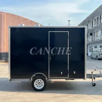 Promotion UE : Remorque alimentaire mobile pour barbecue extérieur, hot-dogs, pizzas, jus de fruits, café, crème glacée et congélateur