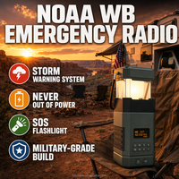 Radio de survie hors réseau DF-585, radio NOAA WB FM, radio domestique multifonctionnelle, haut-parleur, lanterne LED avec fonction de banque d'alimentation