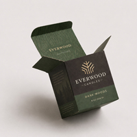 Scatola Personalizzata per Candele da 8oz, Stampa su Due Lati, Cartone Pieghevole in Carta Kraft Riciclabile