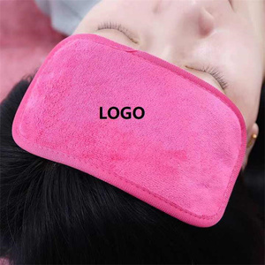 Sesuaikan logo mikrofiber handuk Salon ramah kulit lembut menyerap keringat penutup dahi cepat kering dengan alat baki stiker bulu mata - Product Image 4