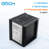 OMCH CH902 Interrupteur de contrôle de température non intelligent personnalisé 96x96mm Grand thermostat Entrée type K Sortie relais SSR Double alarme
