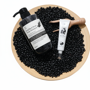 [SOY LAB] Champú para el Cuidado del Cuero Cabelludo con Frijol Negro 500ml + Set de Ampollas de Miel y Frijol Negro para Control de Grasa, Suavizar, Limpiar el Cuero Cabelludo y Lograr un Cabello Brillante - Product Image 2