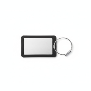 Étiquette de bagage en aluminium gravée au laser avec étui en silicone, boucle en câble d'acier, logo personnalisé, cadeau d'entreprise pour les voyageurs fréquents - Product Image 2