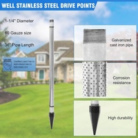 Pointe de filtration auto-pénétrante en acier inoxydable pour forage d'eau et filtration