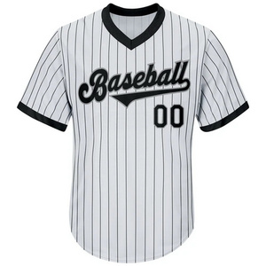 Groothandel Team Baseball Jersey Tee Shirts V-hals Gepersonaliseerde Sublimatie Print Logo Trui Losse Baseball Shirt - Product Image 4
