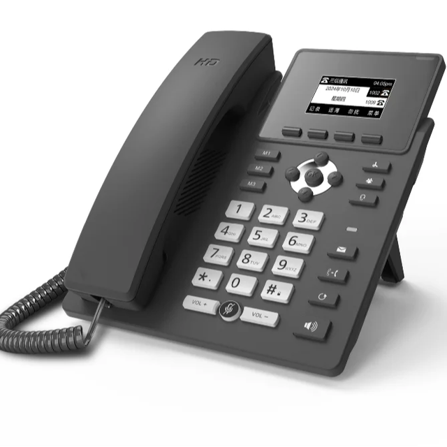 IP Phone POE Powered Dual 100M Network Ports SIP 2.0 2 SIP Lines Business Office Telephone