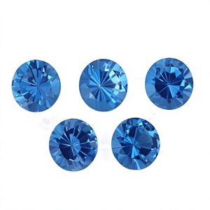 Topaze bleue suisse naturelle, taille brillant rond, pierres précieuses facettées, certifiées par un tiers, vente en gros Gopika Exports pour la joaillerie - Product Image 1