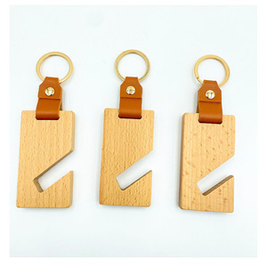 Creative Lazy Phone Holder Wooden <b>Tablet</b> <b>Stand</b> Geometric Shape With Leather Strap <b>For</b> Phone And <b>Tablet</b> - Product Image 4