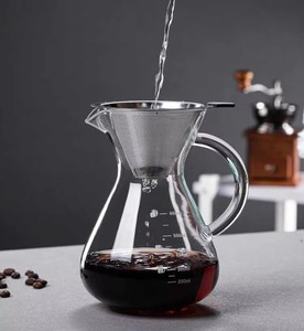 Oferta Especial: Nuevo Servidor de Café de Vidrio Estilo Chino, de Borosilicato de Alta Resistencia con Filtro de Acero Inoxidable, 400, 600, 800 ml, para Cafetería - Product Image 5