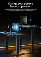 Bureau de travail ergonomique moderne PC unique hauteur réglable intelligent automatique pas cher directeur exécutif bureau de travail