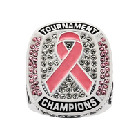 Bague de championnat personnalisée à signification spéciale, en alliage, peut être portée par les hommes, les femmes et tous les âges