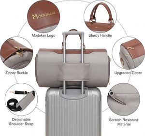 Free sample Vintage Men <b>Women</b> Travel Duffel Bag with Wet Pocket Large Overnight Bag with <b>Shoe</b> Compartment - Product Image 6