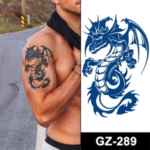 Letzten 2 Wochen Männer Cool Designs Wasserdicht Sweatproof Saft Semi Permanent Tatoo Aufkleber - Product Image 6