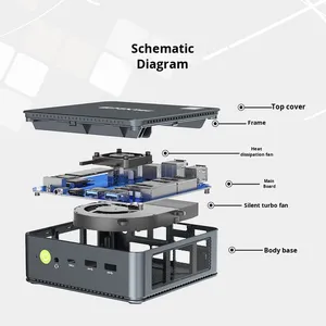 M5plus hiệu suất cao chơi game mini máy tính để bàn <span class=keywords><strong>PC</strong></span> máy tính tự làm Quad core <span class=keywords><strong>8GB</strong></span> gddr4 Bộ nhớ video AMD Chipset SSD cứng - Product Image 2