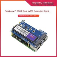 Carte d'extension NVME PCIE double canal Raspberry Pi 5, adaptateur PCIE vers M.2 2280 SSD pour disque dur