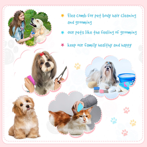 Factory Direct Sale Stainless Steel <b>Pet</b> Hair Comb <b>Brush</b> for Caring for Dogs Lice Comb for Removing Fleas and Nits Comb - Product Image 4