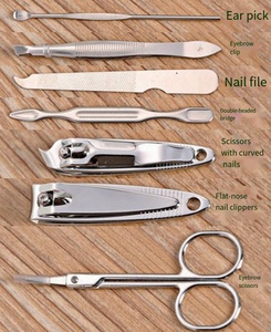 SunelPort – Trousse de Soin des Ongles de Luxe pour Bébé, 7-en-1, en Acier Inoxydable, Coupe-Ongles et <span class=keywords><strong>Pince</strong></span> à Cuticules, Boîte Portable, <span class=keywords><strong>Professionnelle</strong></span> et Durable pour Bébés - Product Image 5