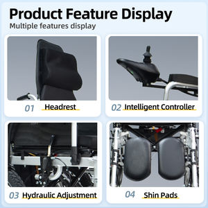 <span class=keywords><strong>Fauteuil</strong></span> roulant <span class=keywords><strong>électrique</strong></span> inclinable à dossier haut pour extérieur, cadre en fer - Batterie au plomb-acide, mobilité stable - Product Image 5
