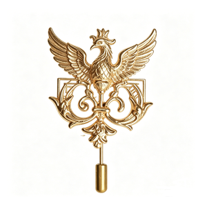 Pin Metálico de Latón Chapado en Oro con Diseño de Fénix, Forma Irregular, Artículo Coleccionable con Temática Animal, Artesanía Fundida - Product Image 6