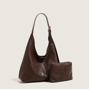 Women's High Quality Soft PU Leather Crossbody Tote <b>Bag</b> Retro <b>Large</b> Capacity <b>Zip</b> Closure Easy Match Design-Two Pieces Included - Product Image 2