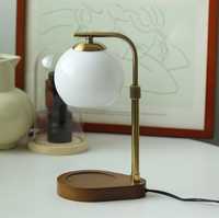 Fabricant d'emballages pour lampes d'aromathérapie en métal, Source Atmosphere Lamp, lampe chauffe-bougie LED à intensité variable de style américain avec base en métal