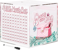 Tirelire personnalisée en acrylique transparent 10K pour adultes, défi d'épargne Smash Box, coffre-fort à monnaie à ouverture par bris, boîte de collection de pièces de monnaie