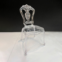 Chaise transparente en acrylique, style Ghost, moderne, pour réceptions de mariage, salle à manger, intérieur, extérieur, jardin, hôtel, restaurant