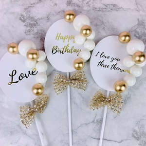 Suministros de Decoración para Pasteles al por Mayor, Globos para Bodas, San Valentín, Día de la Madre, Feliz Navidad, Adornos para Pasteles de Feliz Cumpleaños - Product Image 2