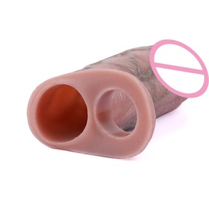 SXXY 5 Styles Realistic Hollow Penis Sleeve With Real Veins Cock Cover Silicone Reusable Sex <b>Toys</b> <b>for</b> Adult <b>Men</b> Dick Enlarge - Product Image 5